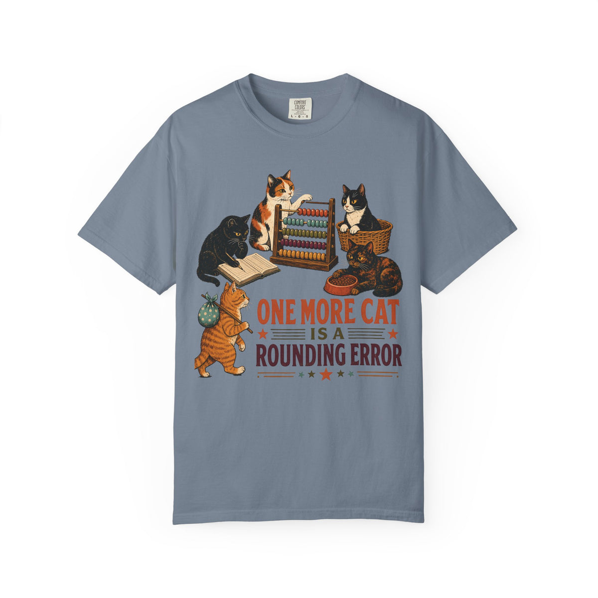 Cat Lover T-Shirt — "One More Cat Is a Rounding Error" Vintage Kittens Tee