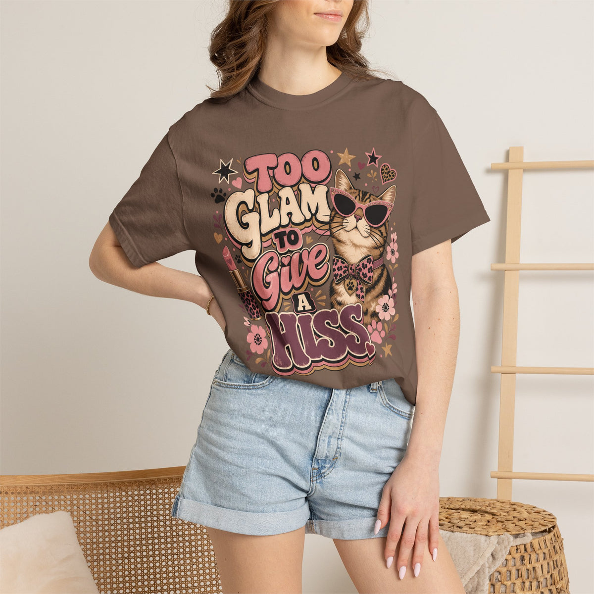 Too Glam to Give a Hiss Cat T-Shirt