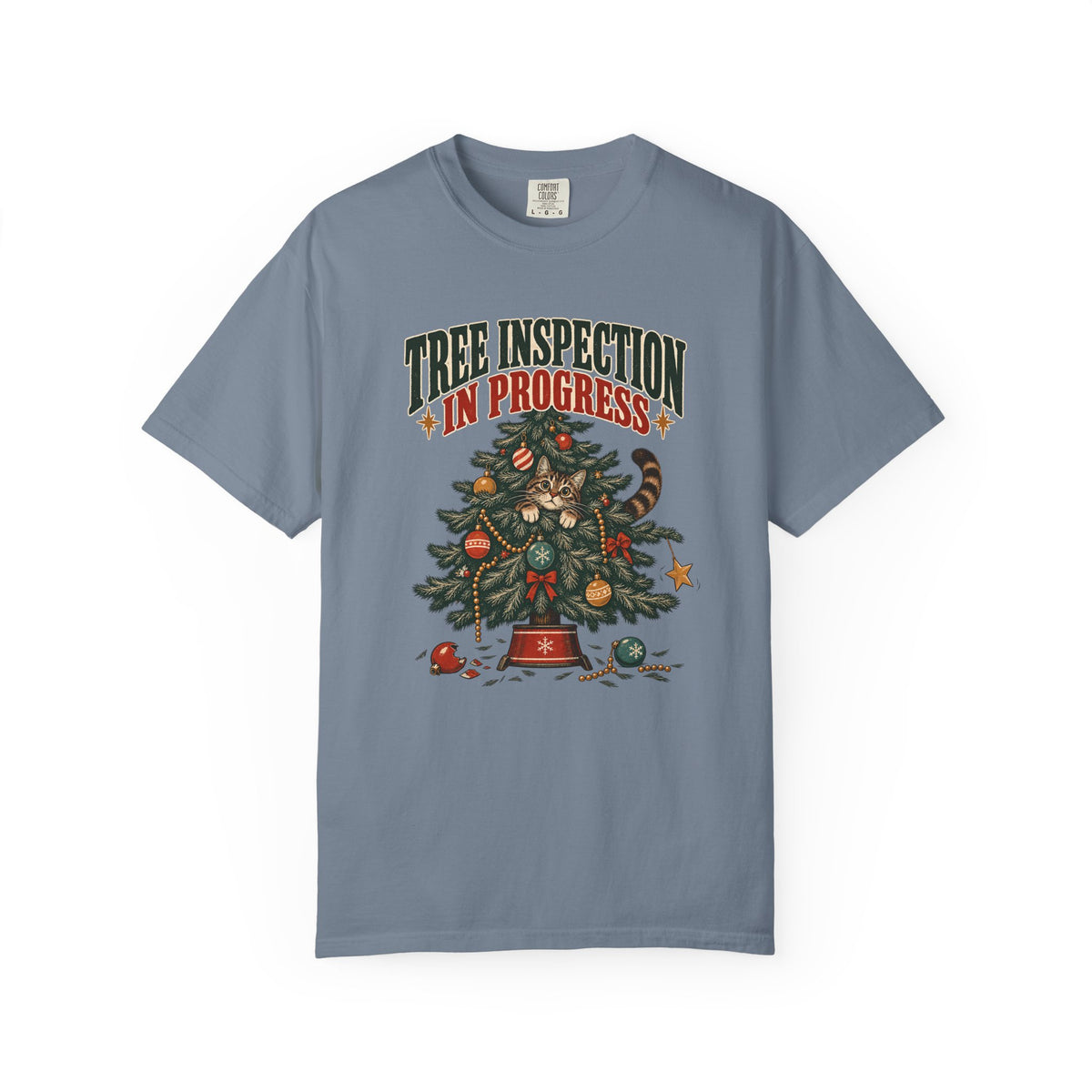 Tree Inspection In Progress T-Shirt — Funny Christmas Tree Inspector Tee
