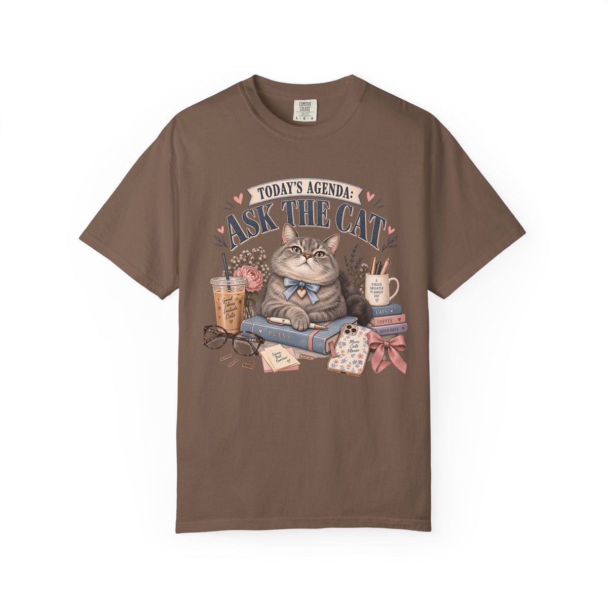 Ask the Cat T-Shirt — Cute Cozy Cat Graphic Tee for Cat Lovers
