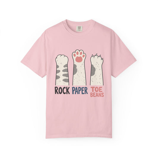Cat 'Rock Paper Toe Beans' Graphic T-Shirt — Cute Cat Paw Humor Tee