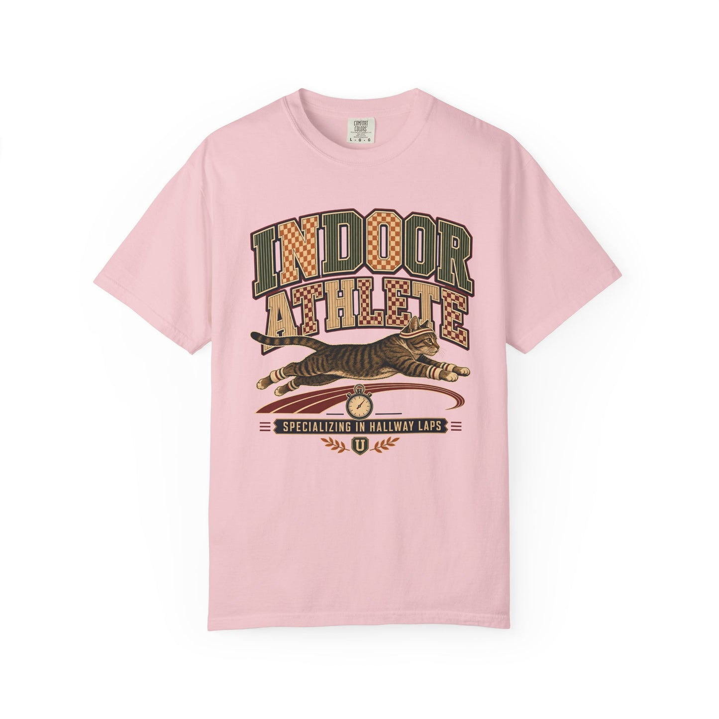 Indoor Athlete Cat T-Shirt — Retro Cat Graphic Tee