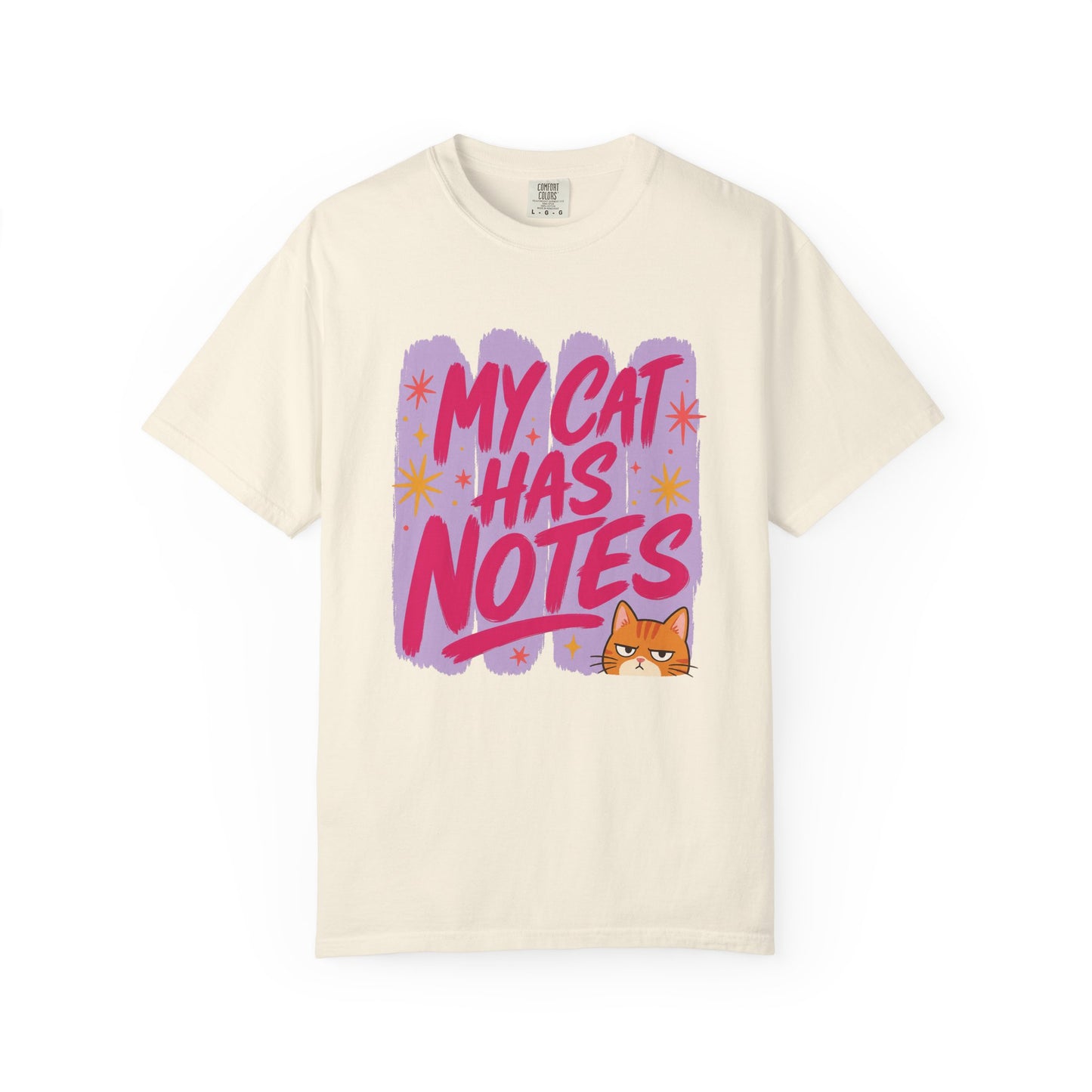 My Cat Has Notes T-Shirt — Cute Retro Cat Graphic Tee for Cat Lovers