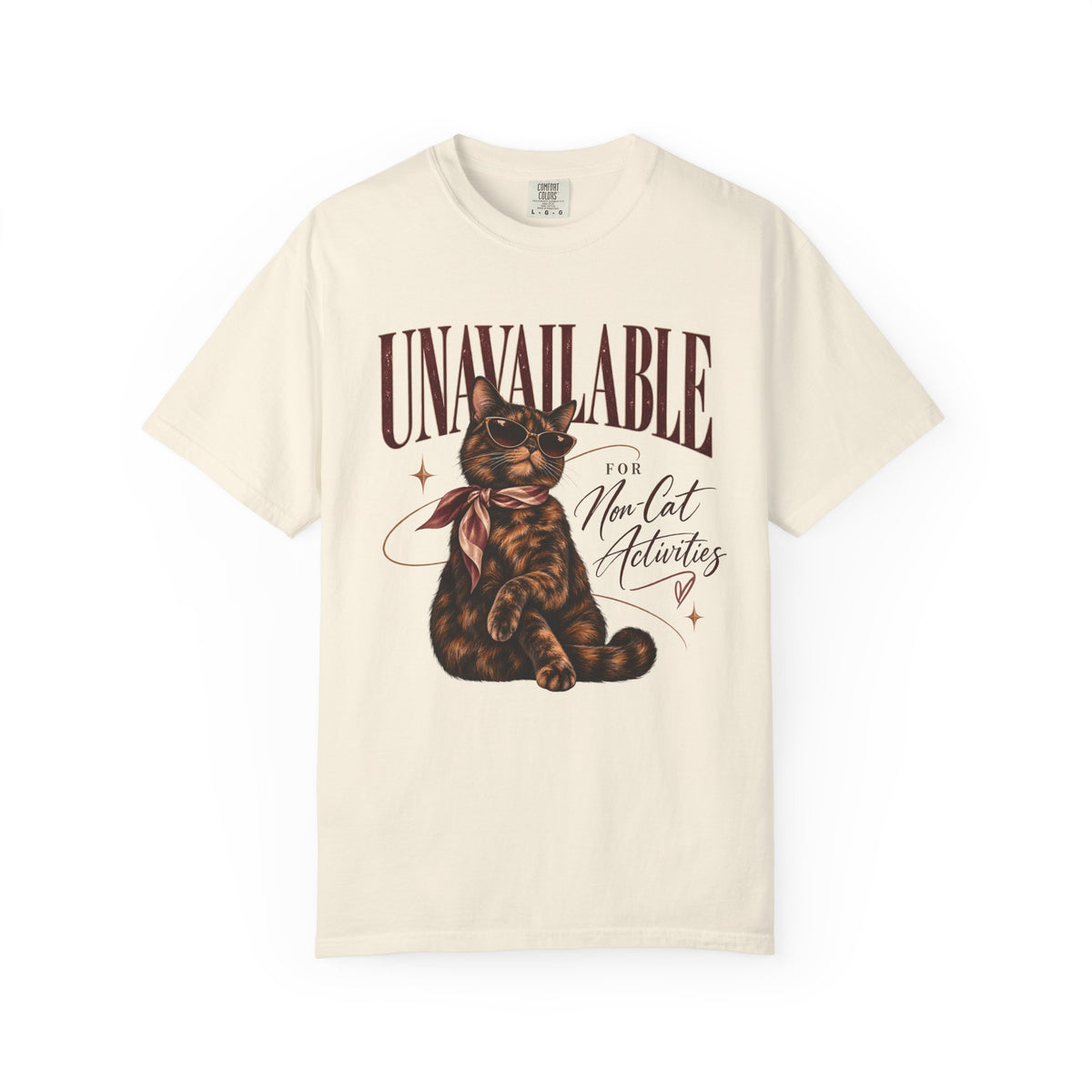 Unavailable for Non-Cat Activities T-Shirt — Cute Vintage Cat Graphic