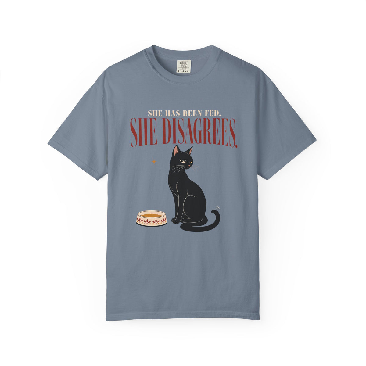 She Disagrees Cat T-Shirt — Vintage Black Cat Graphic Tee