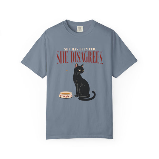 She Disagrees Cat T-Shirt — Vintage Black Cat Graphic Tee