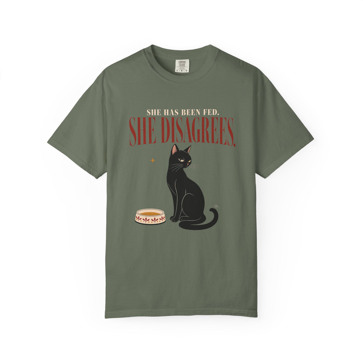 She Disagrees Cat T-Shirt — Vintage Black Cat Graphic Tee
