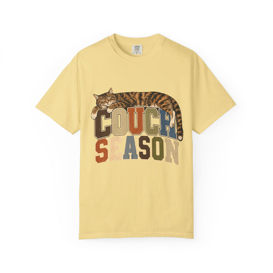 Couch Season T-Shirt — Cozy Cat Lounge Tee