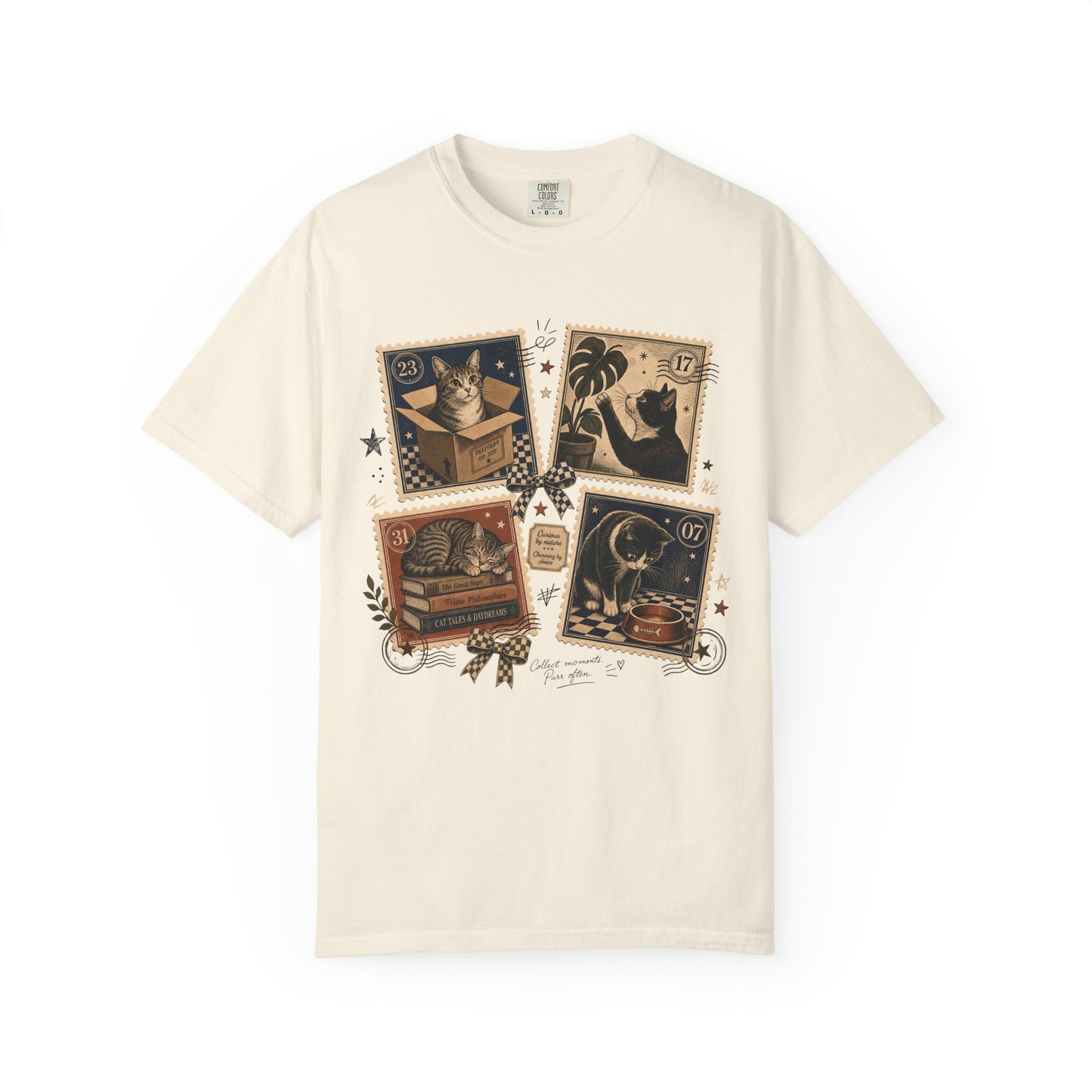 Vintage Cat Collector T-Shirt,  Curious by Nature Cat Lover Shirt
