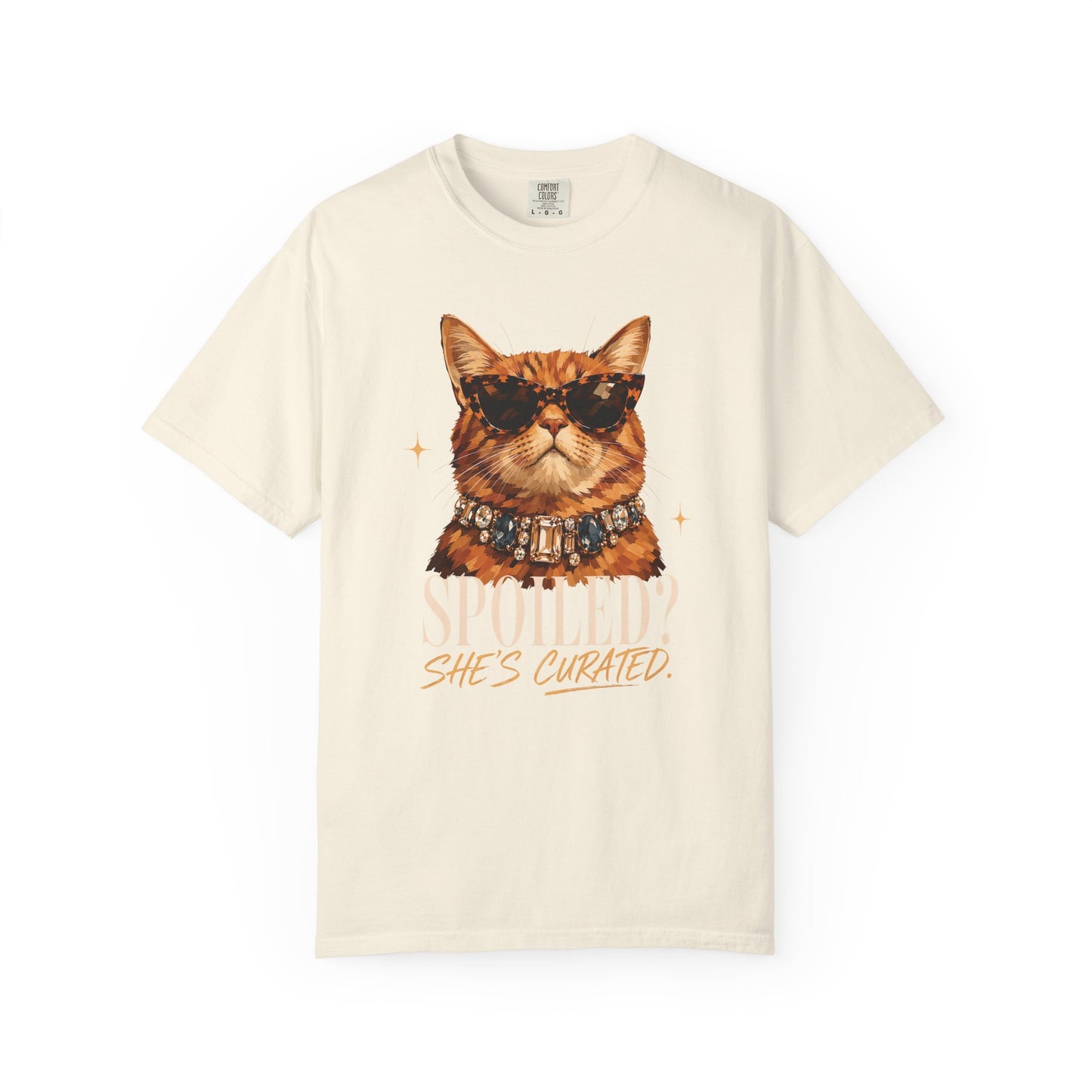 Curated Cat Tee — 'She’s Curated' Graphic T-Shirt