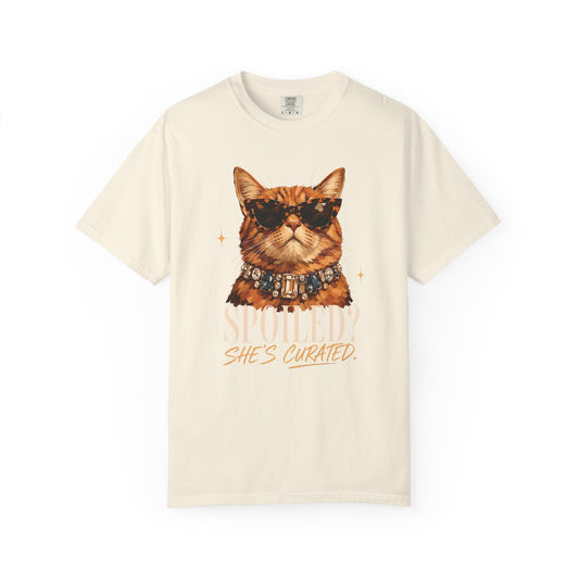 Curated Cat Tee — 'She’s Curated' Graphic T-Shirt