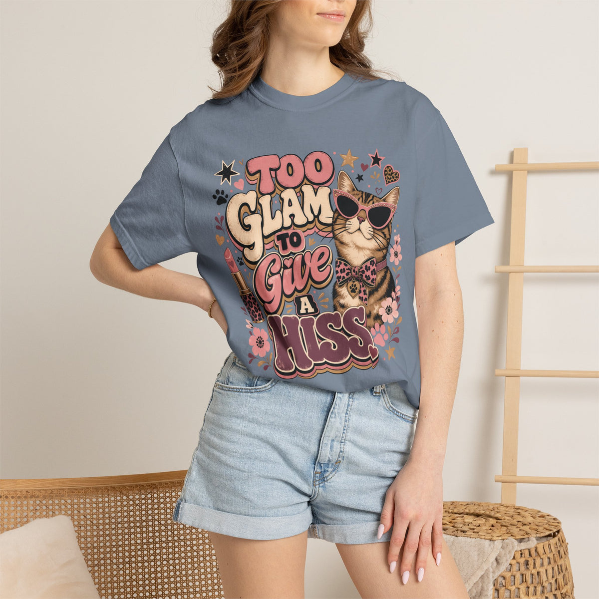 Too Glam to Give a Hiss Cat T-Shirt
