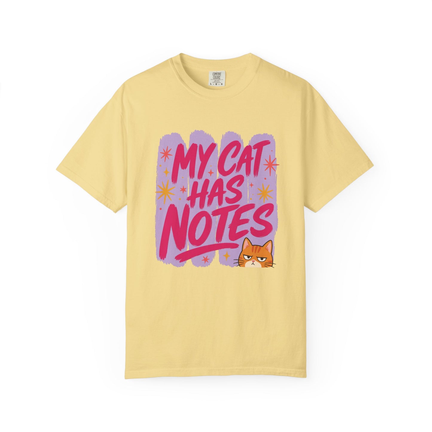 My Cat Has Notes T-Shirt — Cute Retro Cat Graphic Tee for Cat Lovers