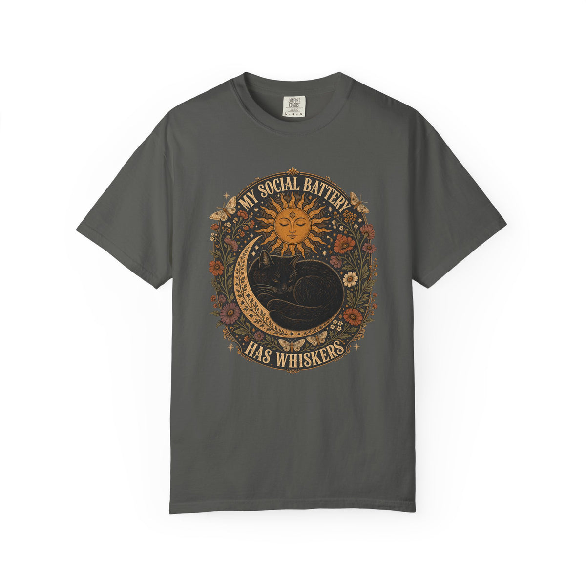 My Social Battery Has Whiskers Cat T-Shirt