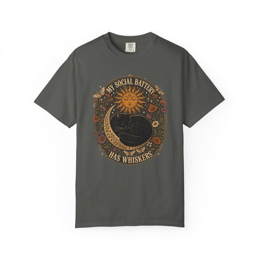 My Social Battery Has Whiskers Cat T-Shirt