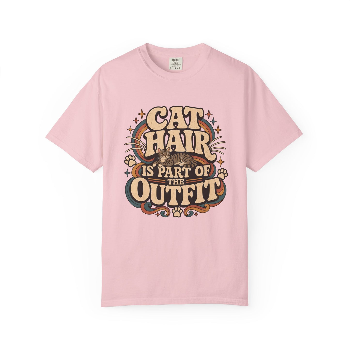 Cat Hair Is Part of the Outfit T-Shirt — Retro Cat Lover Tee