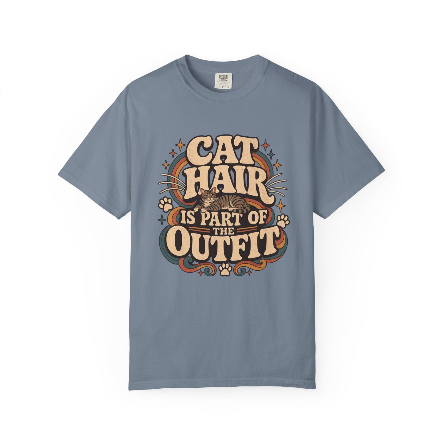 Cat Hair Is Part of the Outfit T-Shirt — Retro Cat Lover Tee