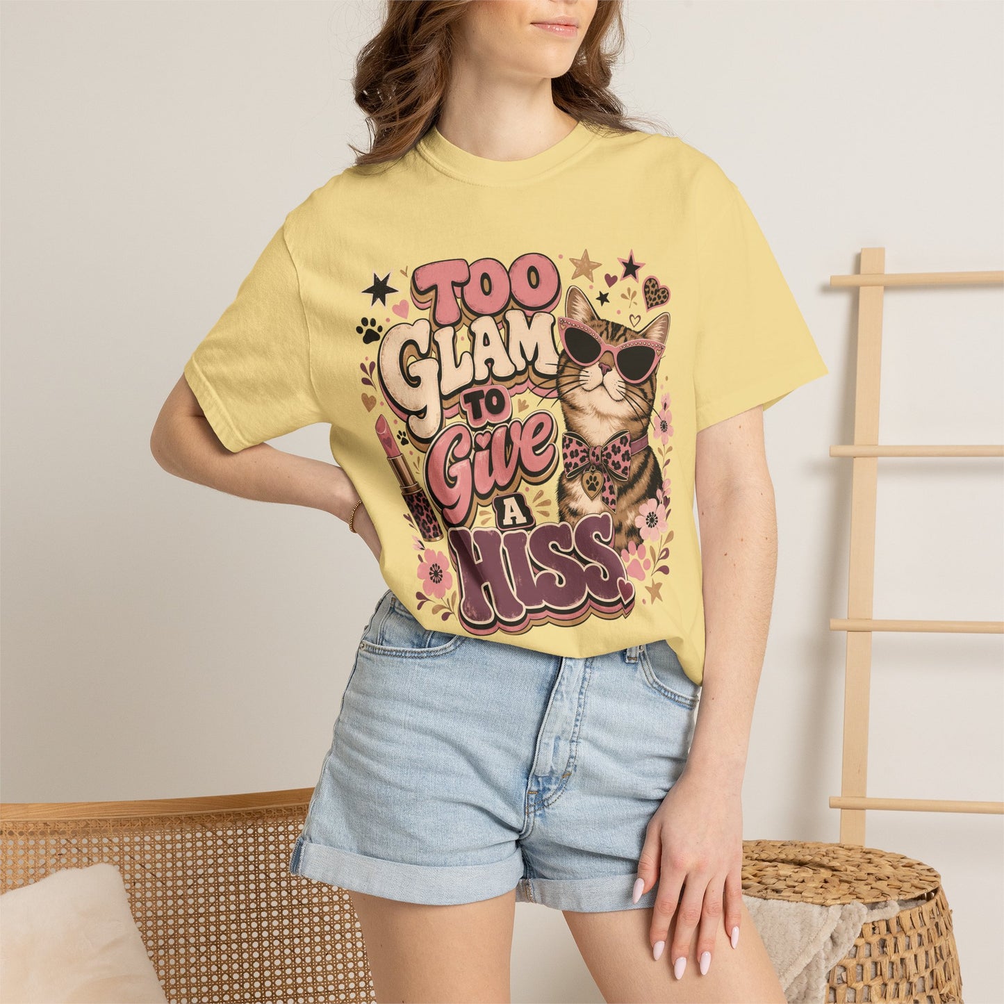 Too Glam to Give a Hiss Cat T-Shirt