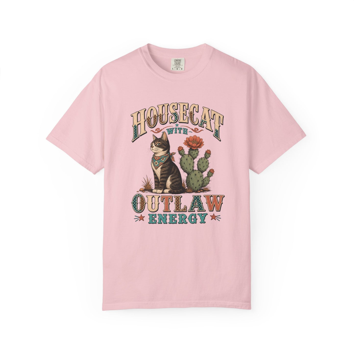 Housecat with Outlaw Energy T-Shirt
