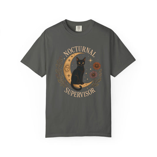 Nocturnal Supervisor Cat T-Shirt