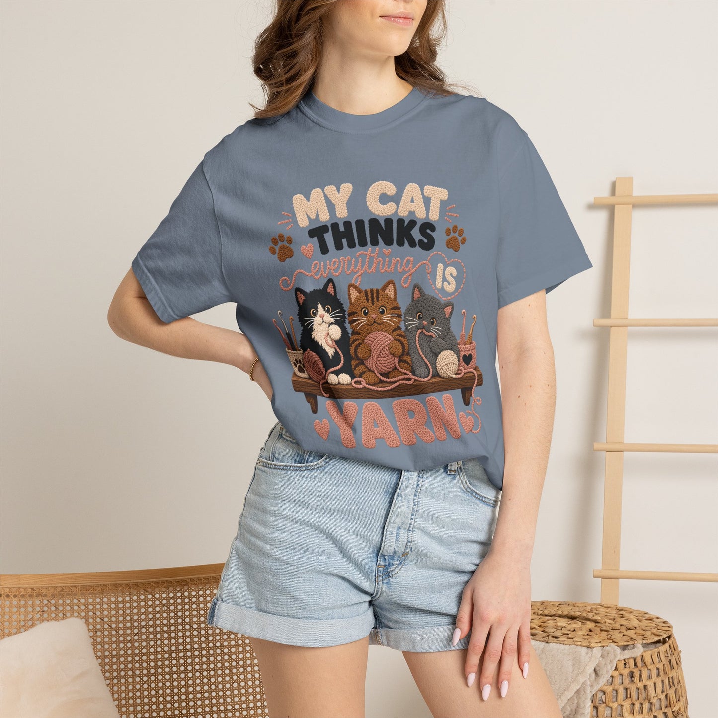 My Cat Thinks Everything Is Yarn T-Shirt